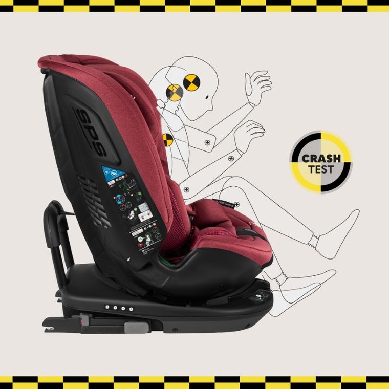 Lionelo, Bastiaan, fotelik samochodowy, i-Size, RWF, Red Burgundy, 40-150 cm