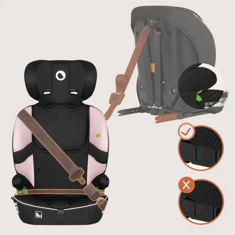 Lionelo, Billy, fotelik samochodowy, i-Size, Pink Baby, 76-150 cm