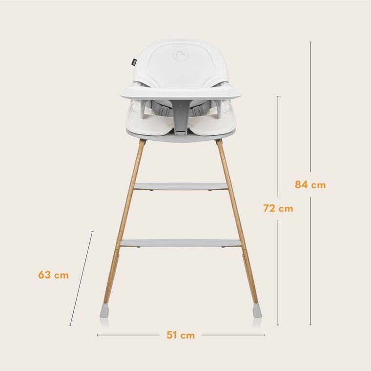 Lionelo, Dalia, krzesełko do karmienia, grey stone natural