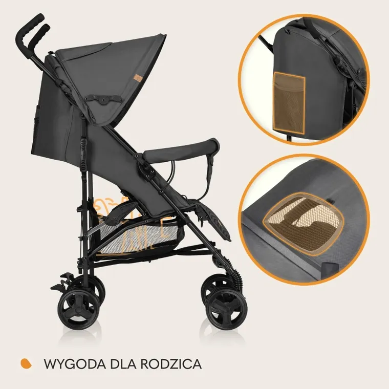 Lionelo, Elia, wózek spacerowy, Graphite