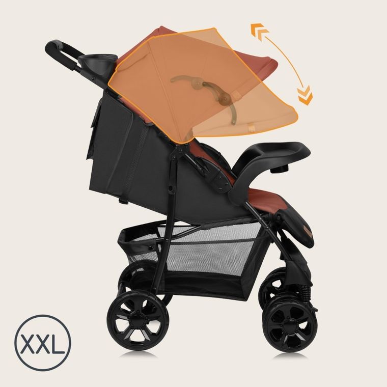 Lionelo, Emma Plus, wózek spacerowy, Coral Pink