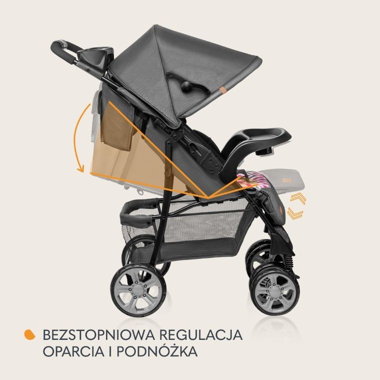 Lionelo, Emma Plus, wózek spacerowy, Pink Scandi