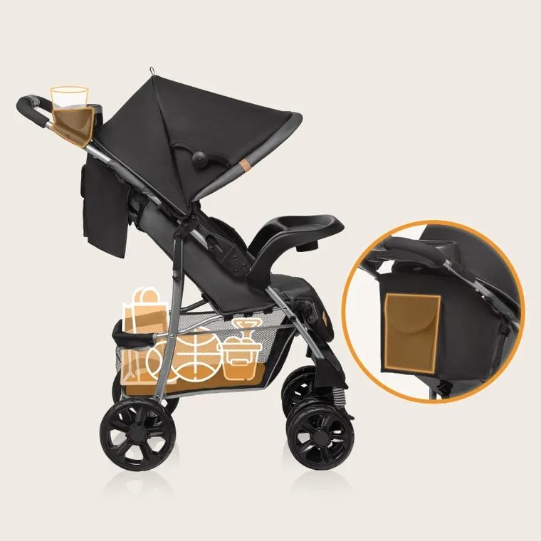 Lionelo, Emma Plus, wózek spacerowy, Stone