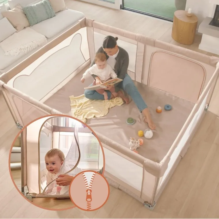 Lionelo, Florence, kojec dla dzieci, Easy Fold, grey graphite