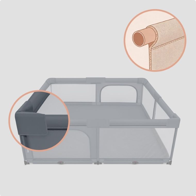 Lionelo, Florence XL Easy Fold, kojec, grey stone