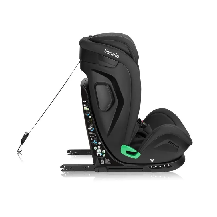 Lionelo, Harper i-Size, fotelik samochodowy, black carbon grey, 76-150 cm