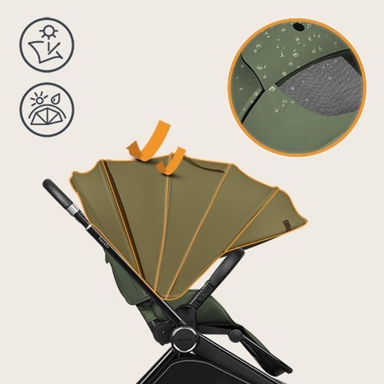 Lionelo, Mika Plus, wózek wielofunkcyjny, 2w1, Green Olive