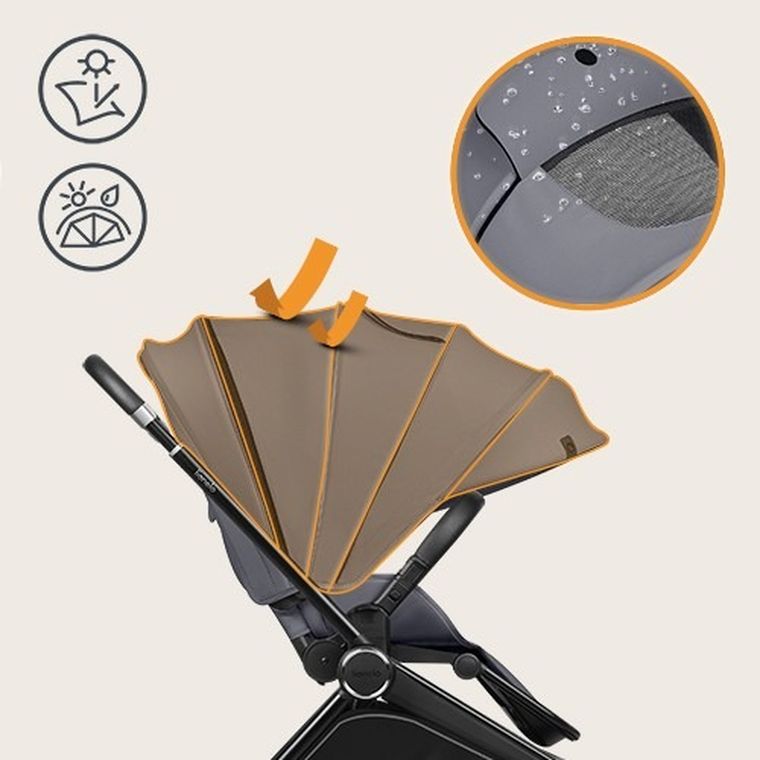 Lionelo, Mika Plus, wózek wielofunkcyjny, 2w1, Grey Stone