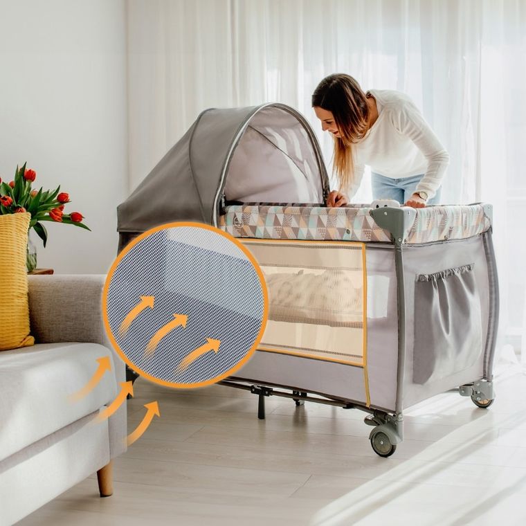 Lionelo, Sven Plus, łóżeczko turystyczne, Blue Navy