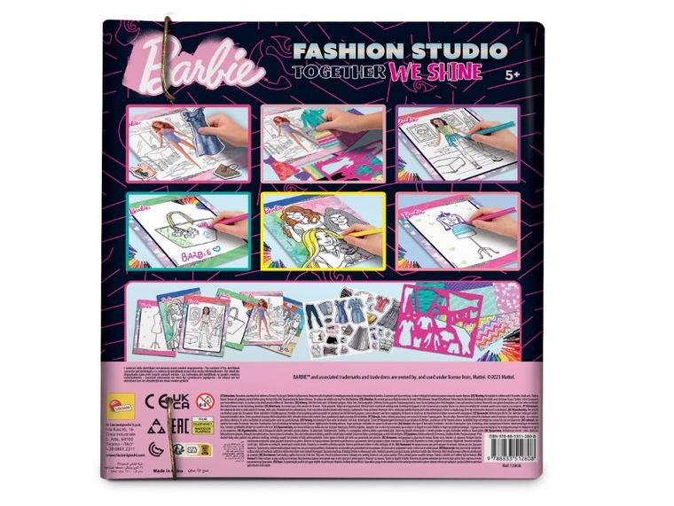 Lisciani, Barbie, Fashion Studio, szkicownik z naklejkami