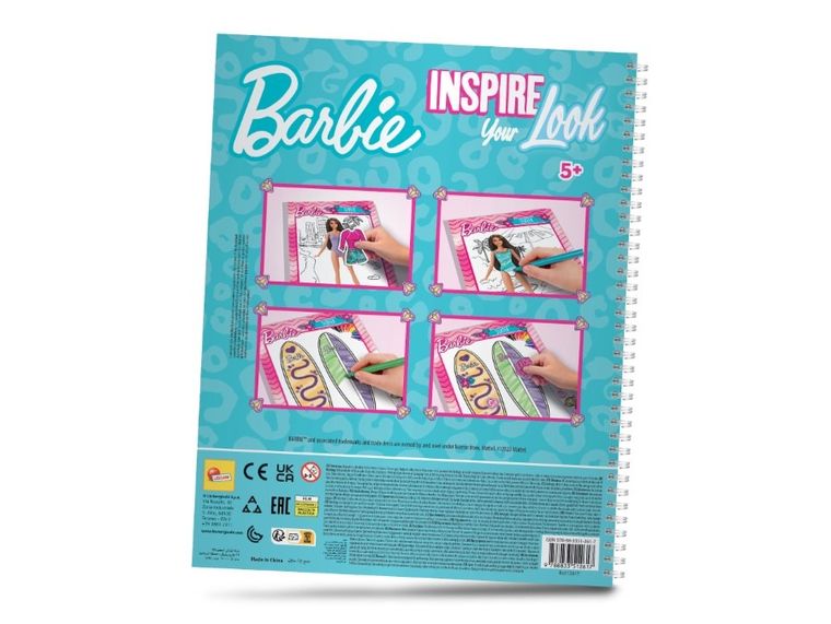 Lisciani, Barbie, Inspire Your Look, szkicownik z naklejkami