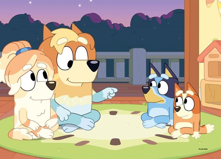 Lisciani, Bluey, puzzle dwustronne, 4-48 elementów