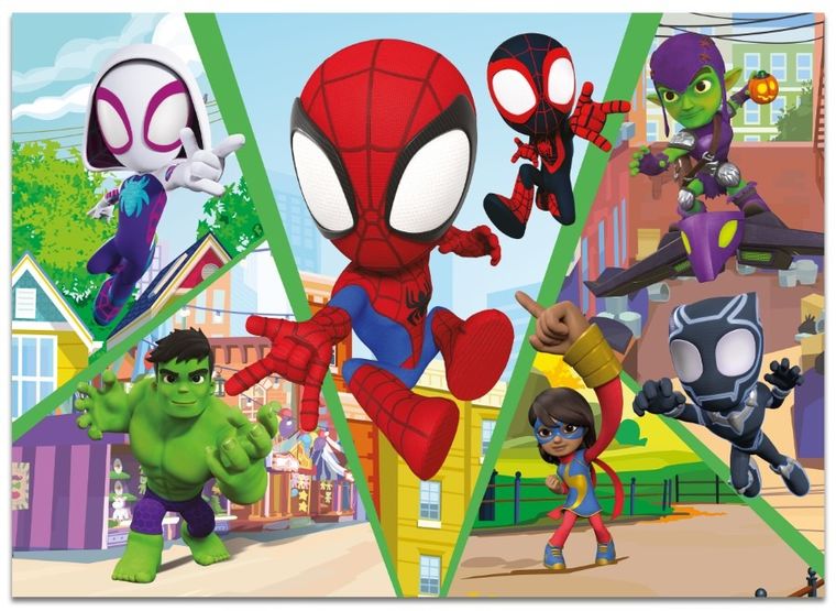 Lisciani, Spidey i super-kumple, puzzle dwustronne, 192 elementy