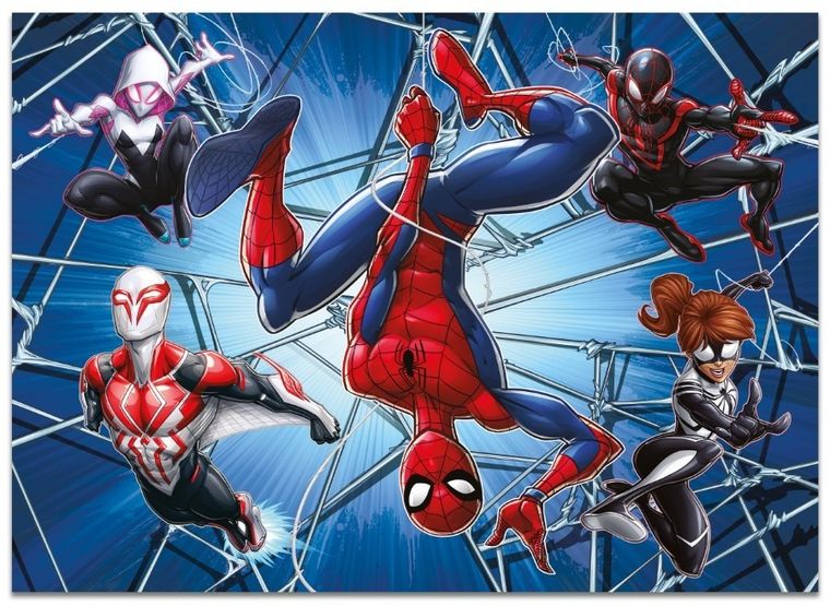 Lisciani, Spidey i super-kumple, puzzle dwustronne, 192 elementy