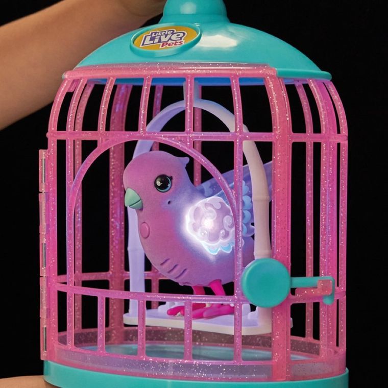 Little Live Pets, ćwierkająco-mówiący ptaszek interaktywny z klatką