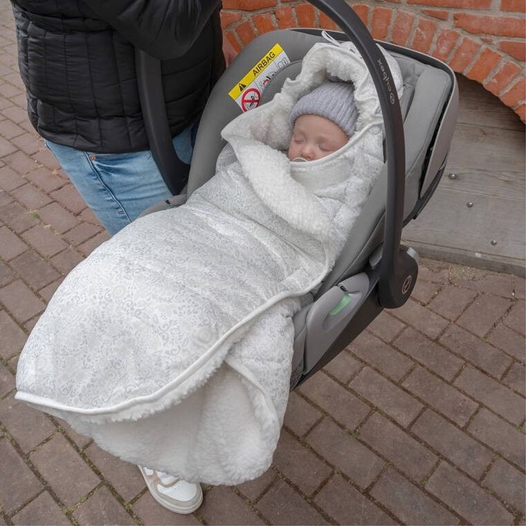 Lodger, Folklore Taslon Drizzle, wielofunkcyjny otulacz z polarem, wodoodporny, szary