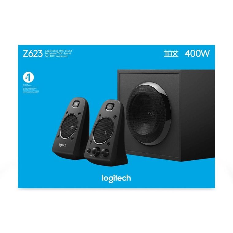 Logitech, głośniki, Z-623 Speaker, 2.1, czarne
