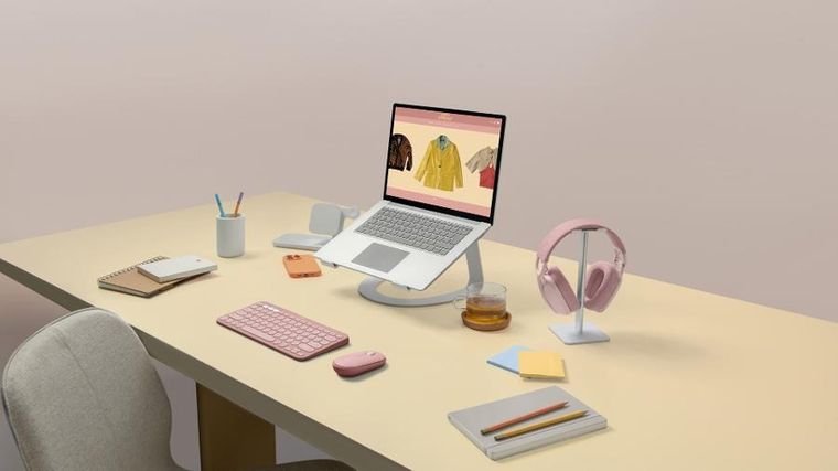 Logitech, mysz bezprzewodowa, M350s, różowa