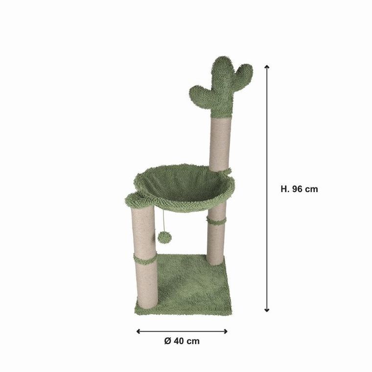 Love Story, drapak dla kota w kształcie kaktusa, z hamakiem