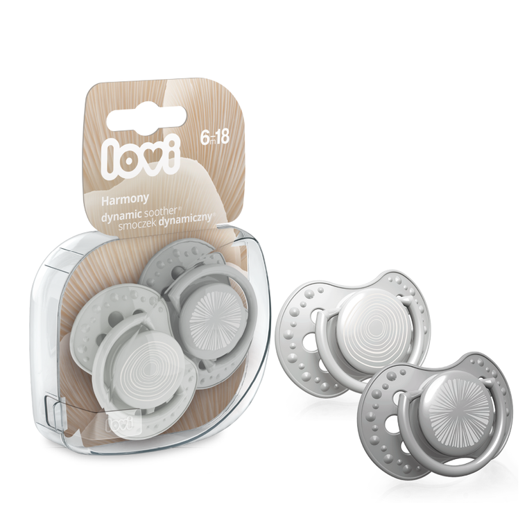 Lovi, Harmony Boy, smoczek silikonowy dynamiczny, 6-18m, 2 szt.