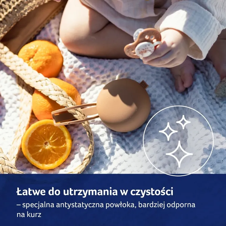 Lovi, silikonowe etui na smoczek, Nude