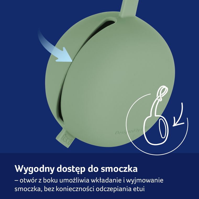 Lovi, silikonowe etui na smoczek, Pistachio