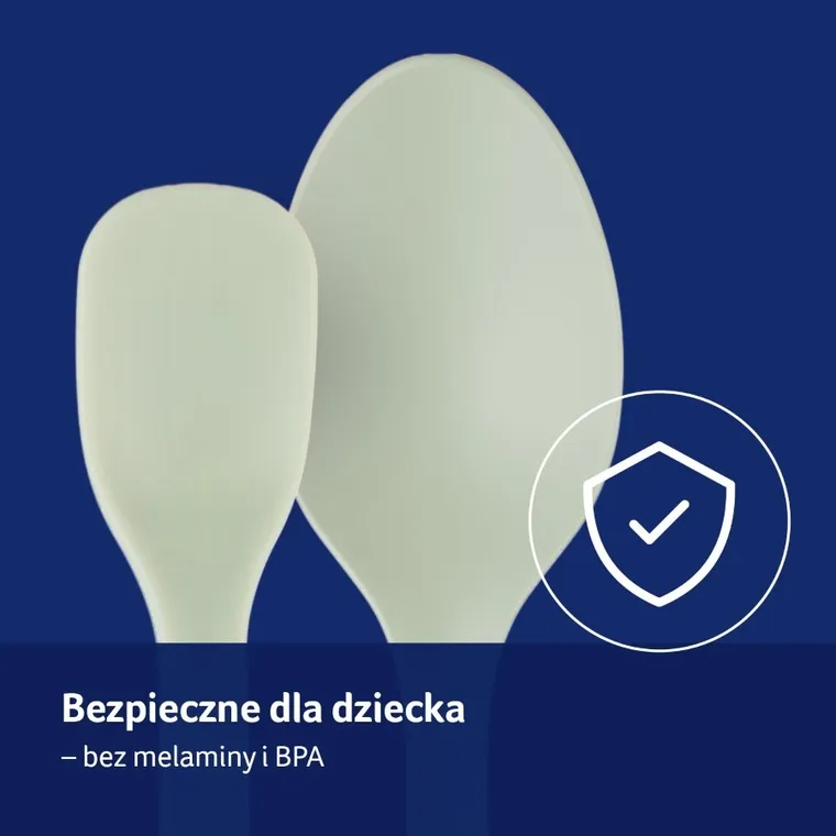 Lovi, zestaw łyżek, łyżka do karmienia i łyżka stołowa, Nude