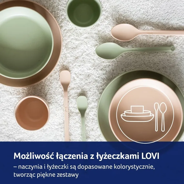 Lovi, zestaw naczyń z kubkiem, Pistachio