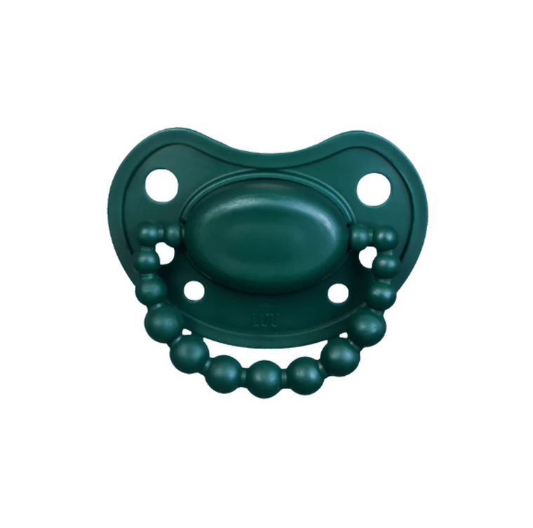 Luu Kids, smoczek pozycjonujący, Holy Green & Santa Red, 0-3m, 2 szt.