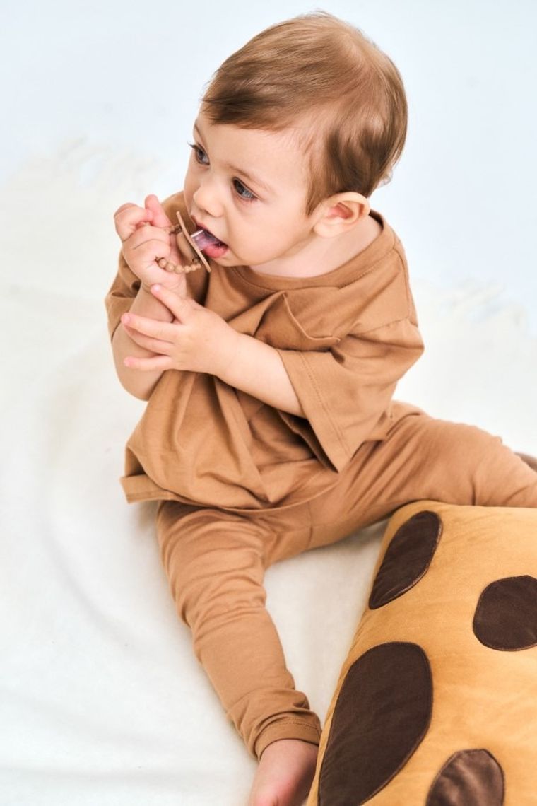 LUU Kids, smoczek pozycjonujący, Milk Hazelnut, 6m+