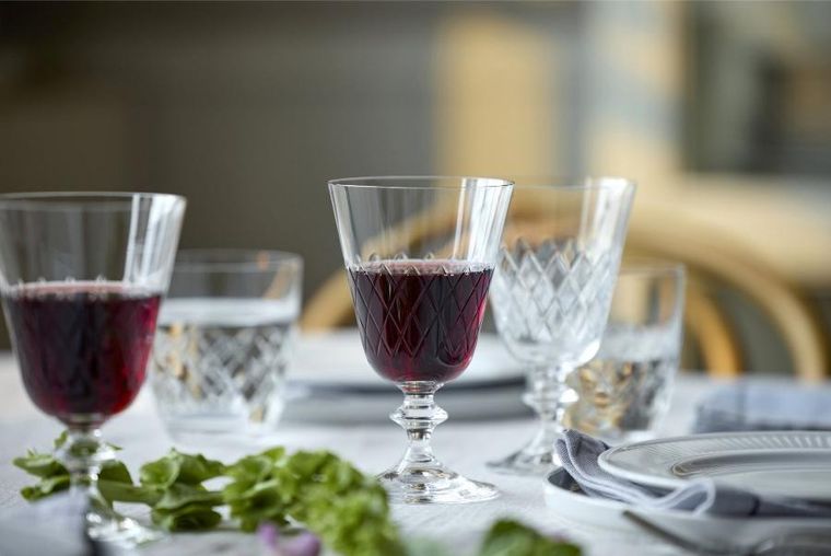 Lyngby Glas, kieliszki do czerwonego wina ze szkła kryształowego, Eaton, 260 ml, 2 szt.