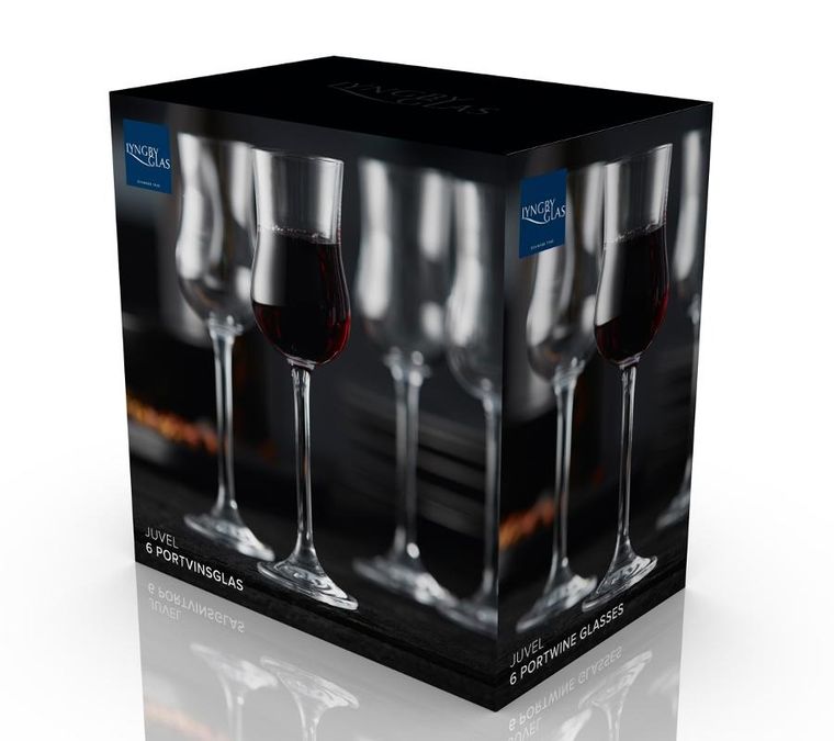 Lyngby Glas, kieliszki do wina deserowego, Juvel, 90 ml, 6 szt.