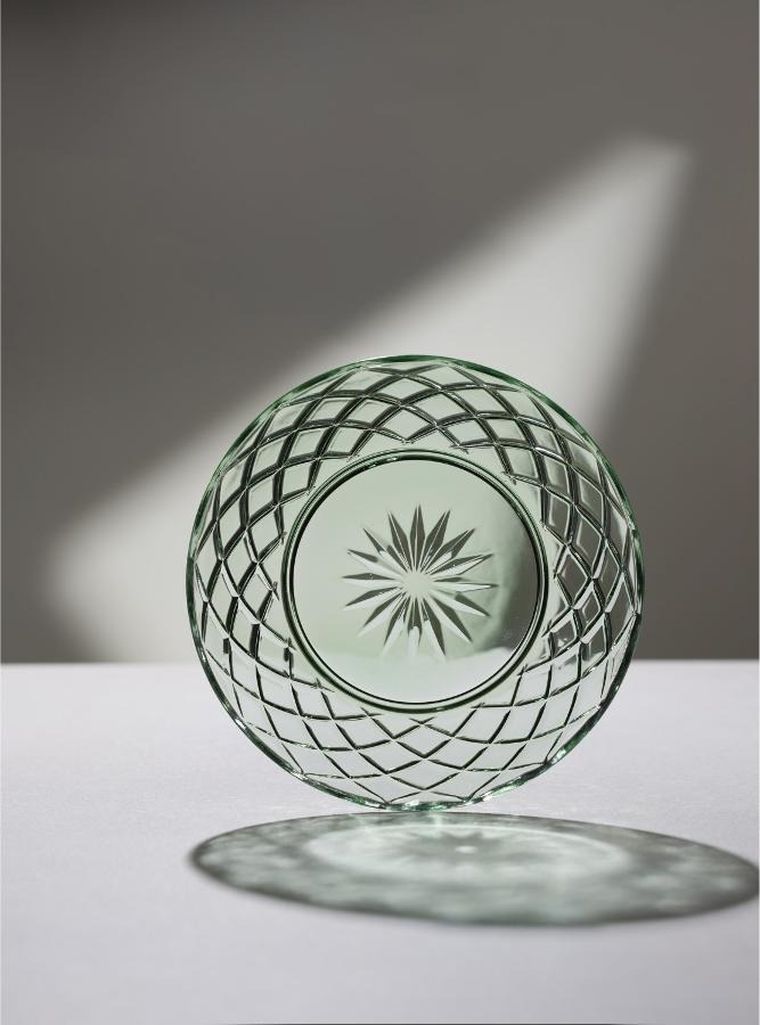 Lyngby Glas, talerze, Sorrento, 21 cm, 4 szt., zielone