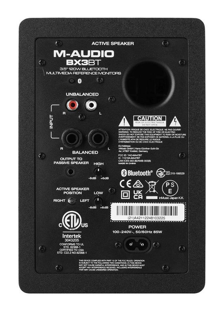 M-audio, BX3 Pair BT, para monitorów odsłuchowych, Bluetooth