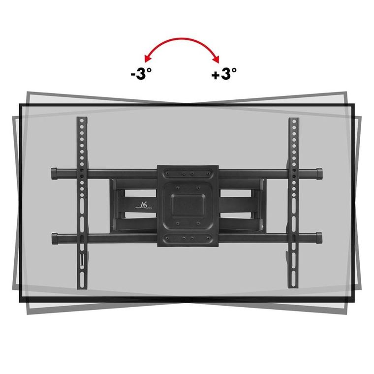 Maclean, uchwyt do TV, max VESA 600-400, 32-85", 60 kg, regulacja kąta w pionie i poziomie, PROFIL 65-390 mm, czarny, MC-789
