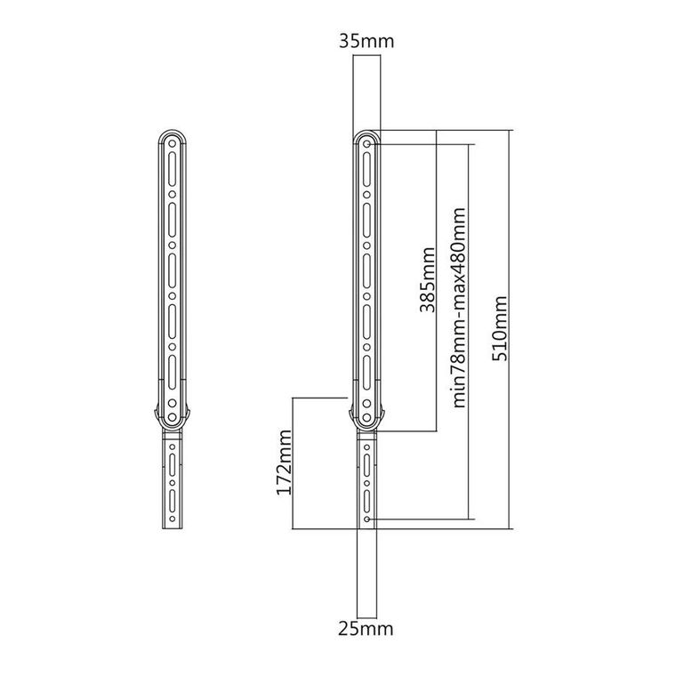 Maclean, uchwyt na soundbar do TV, MAX 15 kg, MC-912