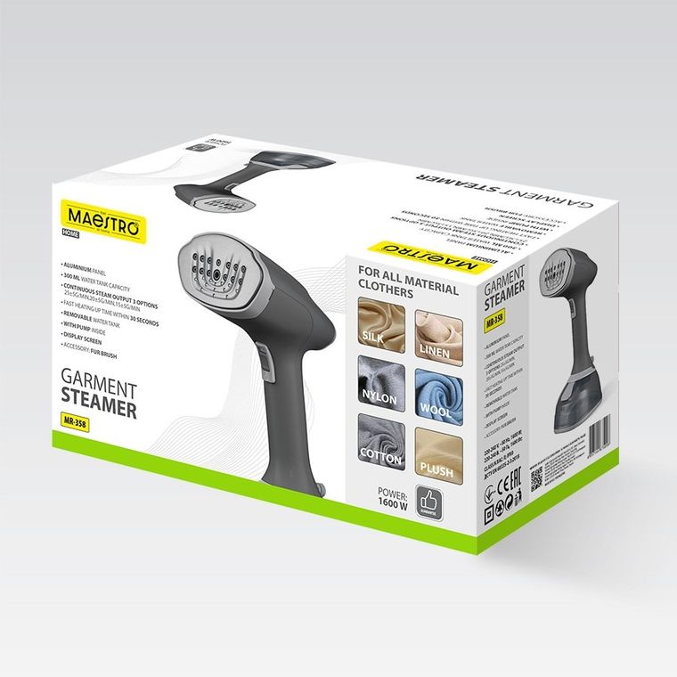Maestro, parownica do ubrań, 1600W, MR-358