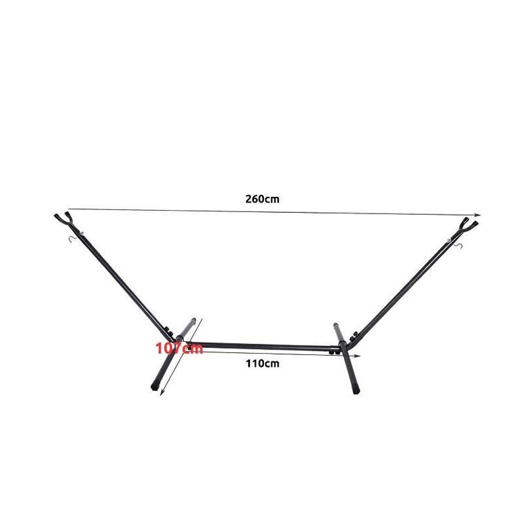 Magboss, hamak ze stelażem stalowym, dwuosobowy, w paski