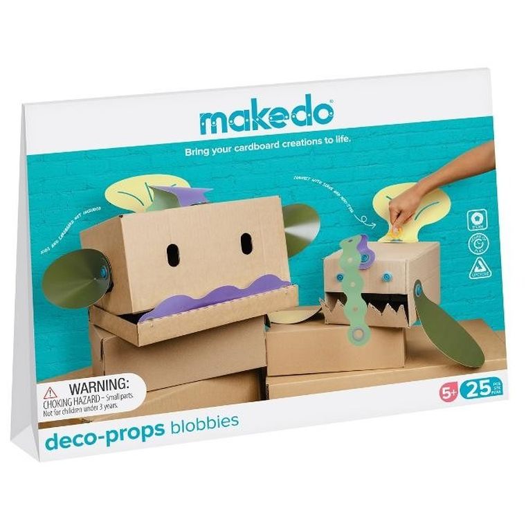 Makedo, Deco-Props, zestaw kreatywnych kształtów dekoracyjnych, Blobbies, 25 elementów