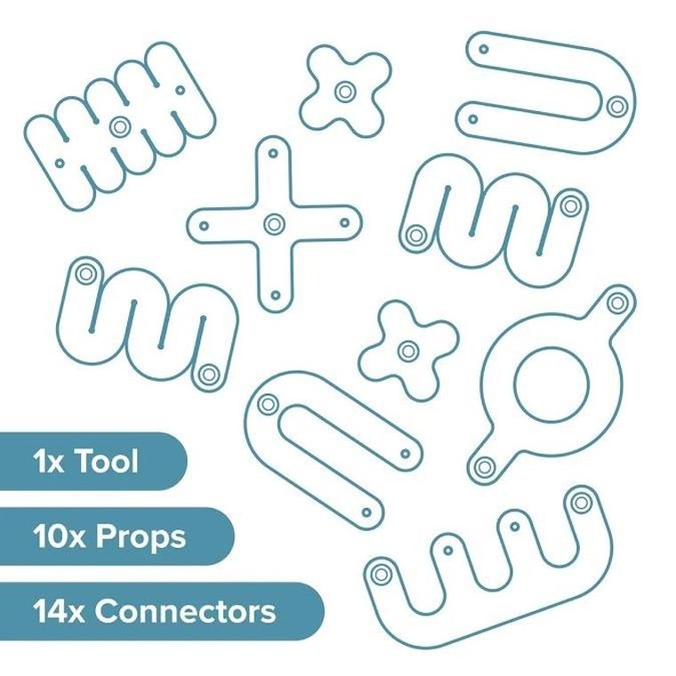 Makedo, Deco-Props, zestaw kreatywnych kształtów dekoracyjnych, Sparkies, 25 elementów