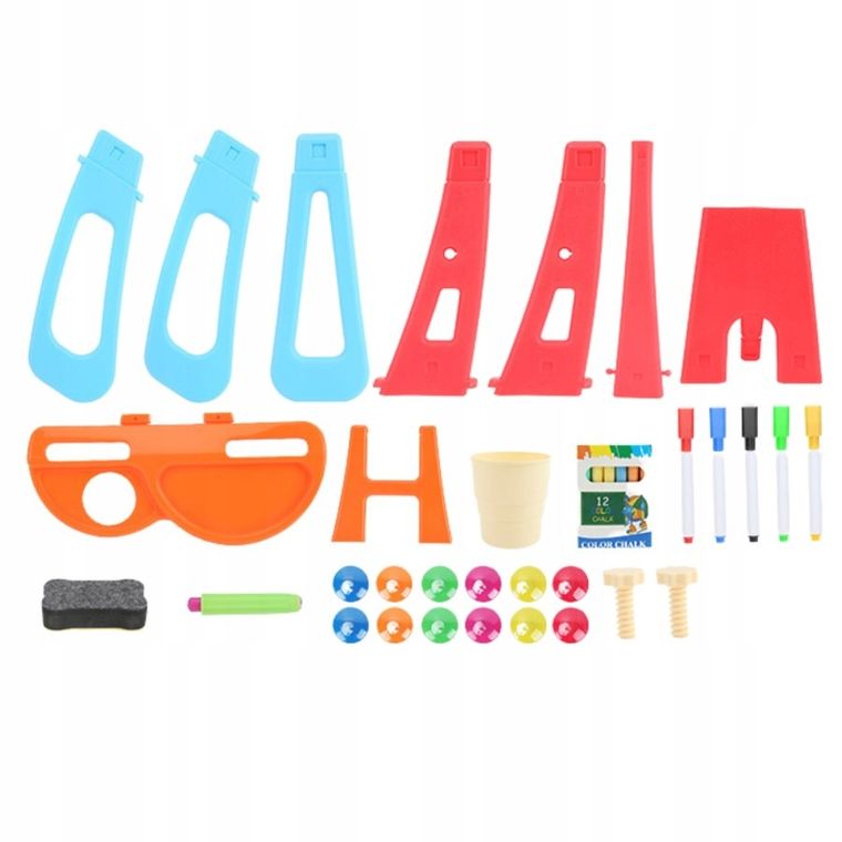 Maksik, tablica dwustronna z akcesoriami, suchościeralna