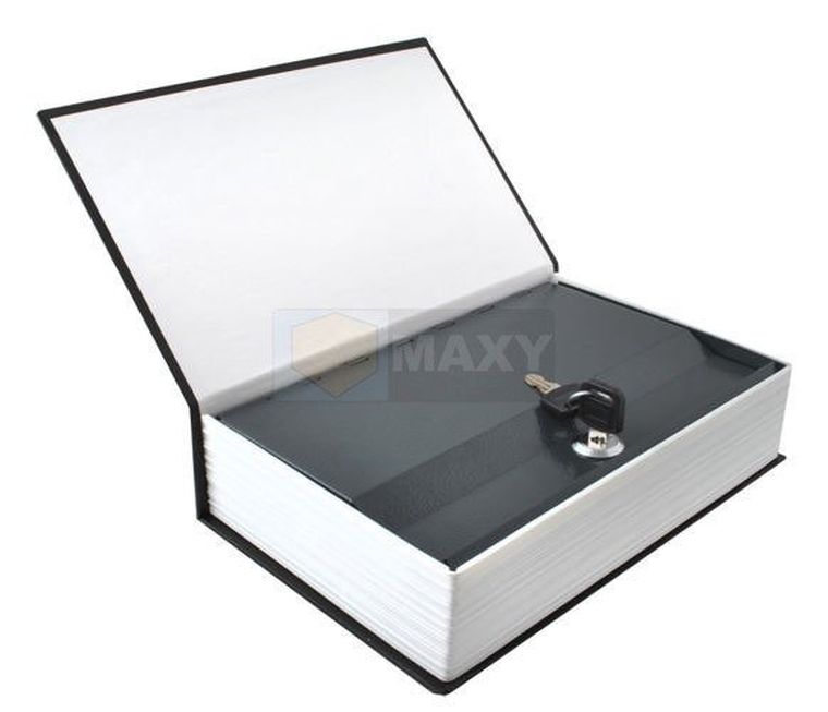 Malatec, kasetka w książce, sejf