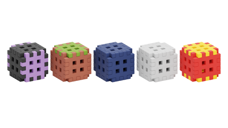 Marioinex, Mini Waffle, Green Blocks, klocki konstrukcyjne, 206 elementów