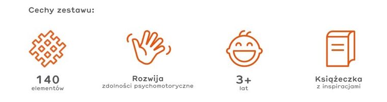 Marioinex, Mini Waffle, klocki konstrukcyjne, 140 elementów