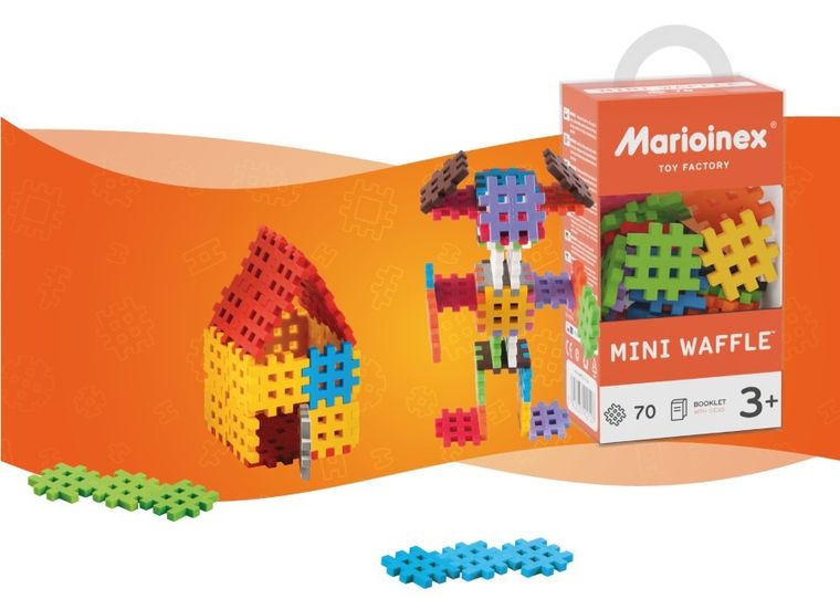 Marioinex, Mini Waffle, klocki konstrukcyjne, 70 elementów