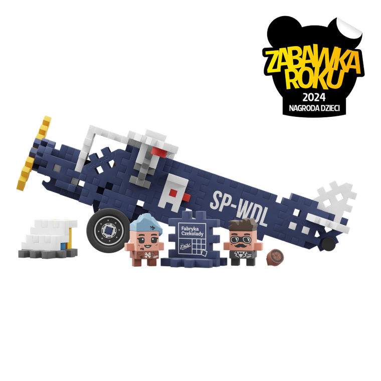 Marioinex, Mini Waffle, Wedel, Samolot RWD-13, klocki konstrukcyjne, 120 elementów