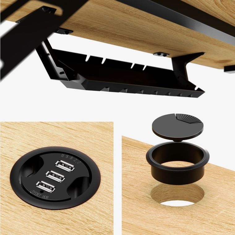 Mark Adler, Leader 5.1 Oak, biurko komputerowe z półką, 115 cm