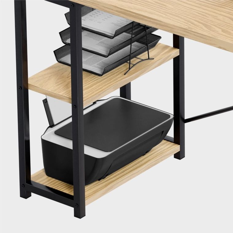 Mark Adler, Leader 5.9, biurko narożne z półkami, Oak, 145 cm