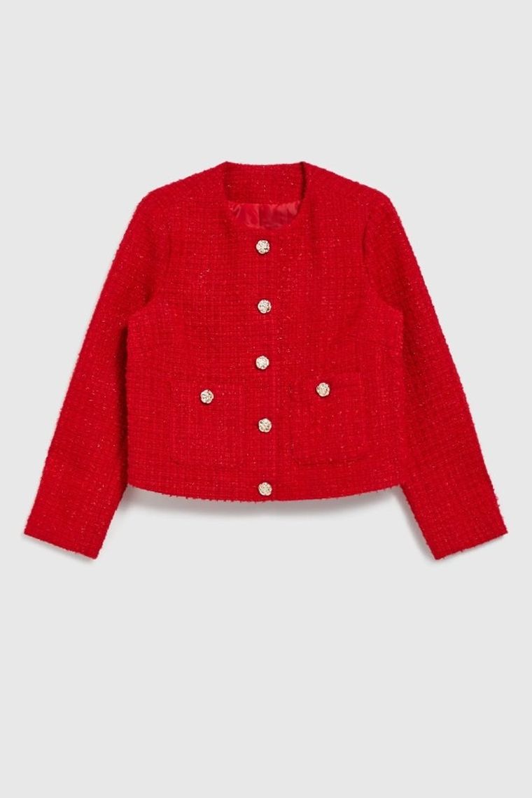 Marynarka damska, czerwona, Moodo