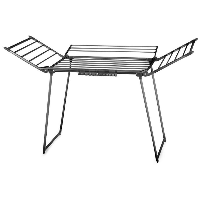 Massido, Lina, suszarka na pranie stojąca rozkładana, czarna, 22 mb